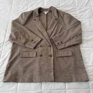 Old Navy Houndstooth Flannel Blazer Jacket Size XXL